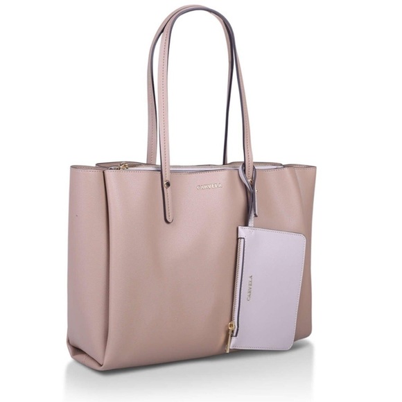 Kurt Geiger Handbags - NWT Carvela Kurt Geiger Freya 2 Triple Tote Bag Blush pink with 2 wallets set